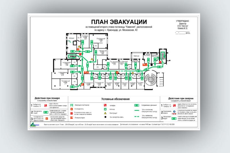 План эвакуации при пожаре